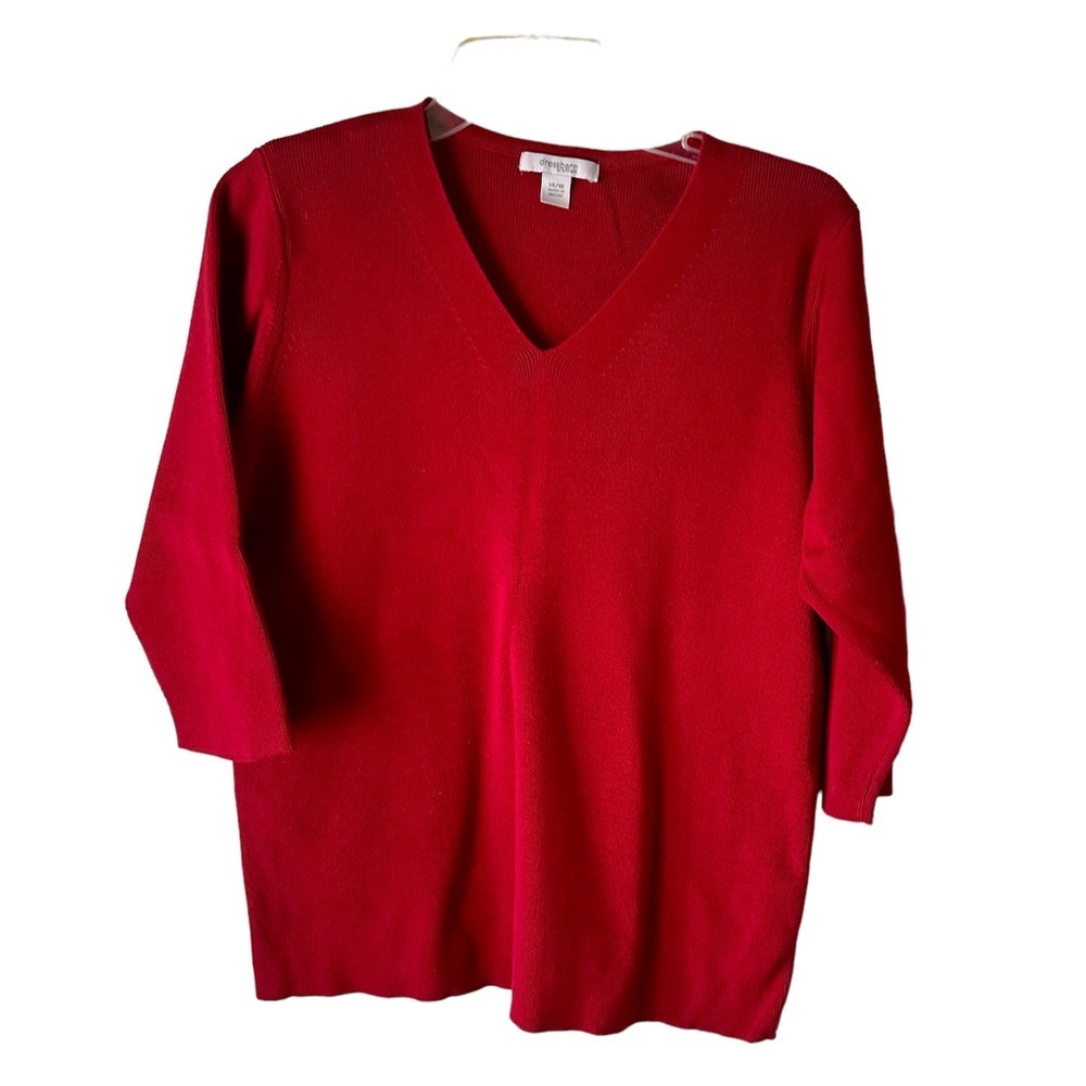 Dressbarn Sweater Women’s Red Long Sleeve Size 14-16